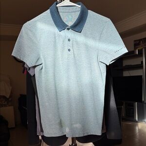 A/X Armani Exchange Light Blue Polo Shirt